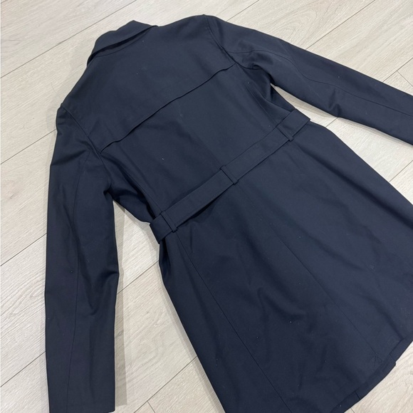 Tahari Black Belted Trench Coat - Picture 6 of 10